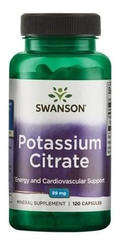 Citrato De Potasio Swanson 99mg 120 Caps Envio Gratis!