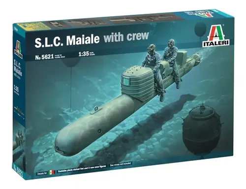 ITALERI S.L.C. Cochon 1/35 – Torpille Humaine WWII, Maquette Avec Photogravé, 2 Figurines, Plus De 14 Ans