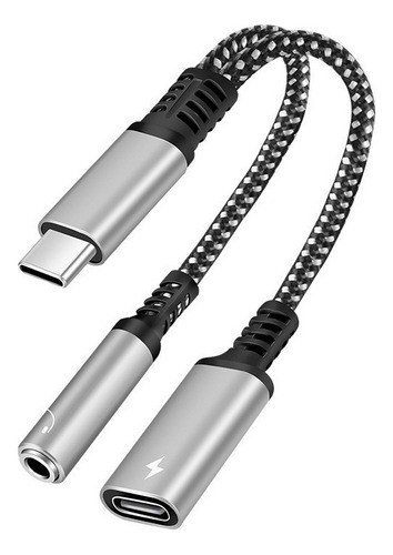 Zl Cable Divisor De Audio Tipo C De 10 W Con Carga Roja
