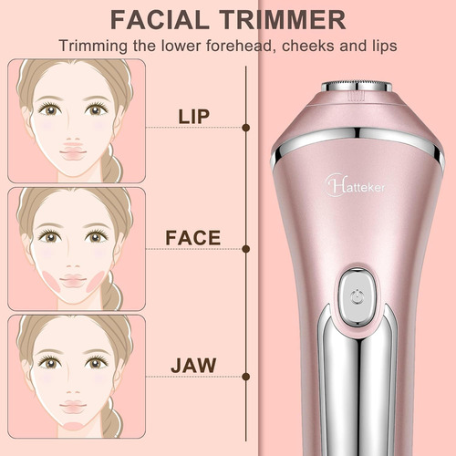 Barbeador Elétrico Hatteker Lady Epilator 3 Em 1 À Prova D'á