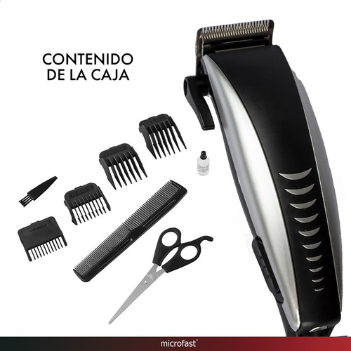 Imagen 7 de 7 de Máquina Cortar Pelo Cortadora Kit Afeitadora Barba