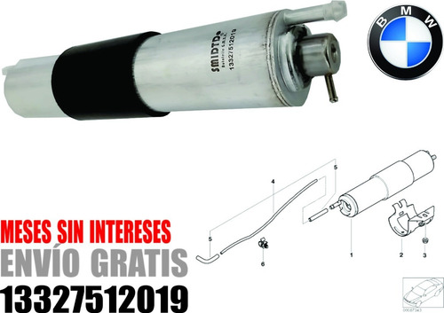 Filtro Gasolina Smidtd C/válvula Presión Bmw 320i 2003 2.2l
