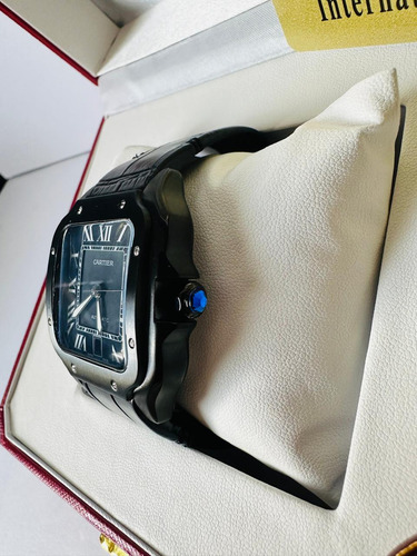 Reloj Cartier Automático Negro Fullset Para Hombre