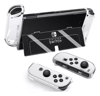 Vanjunn Clear Case Para Nintendo Switch Oled, 3 En 1 Fund...