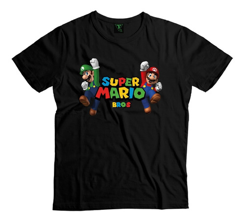 Polera Super Mario Bros Mario Y Luigi Algodón Unisex Xs A Xl