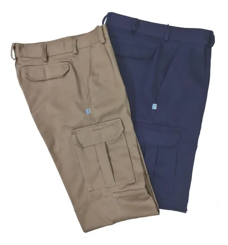 Pantalon Ombu Cargo Trabajo Hombre Reforzado Entrepierna