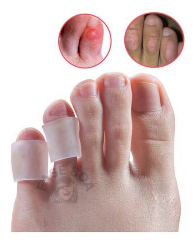 Imagem 1 de 10 de Protetor Dedos Pés Gel Dor Pé Silicone Anti Bolhas Lesão 