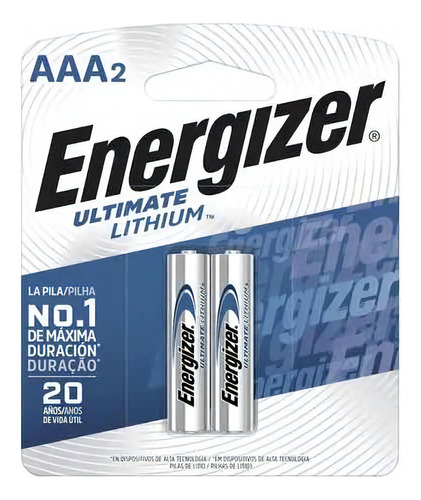 Energizer Ultimate Lithium l92 AAA cilíndrica - blister 2 unidades