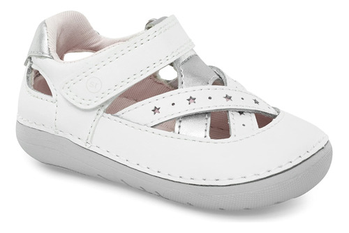 Stride Rite Unisex-nio Sm Kiki2 Sandalia, Blanco, 3.5 Infant