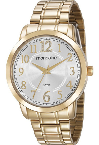 Relógio Feminino Mondaine Dourado Números 83427lpmvde1