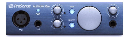 Interfaz de audio PreSonus AudioBox iOne blue y gray