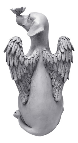 Estatua Perro Angel Para Memorial 20x12x13cm Resina Stone