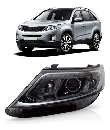 Farol Sorento 2014 2015 Eletrico Com Motor Com Led