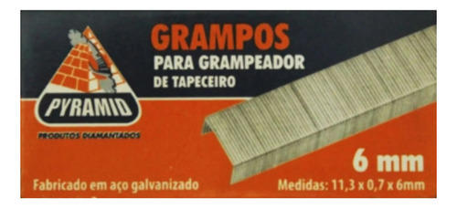 Grampo 06mm Tipo 53 P/grampeador Manual C/1000 Pyramid