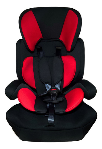 Cadeira Infantil 9 A 36kg P/ Carro Antialérgico Lavável Cor Preto/vermelho Liso