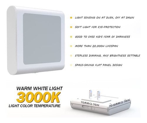 Luz Nocturna Led Regulable Enchufable Maz-tek Con Pantalla A