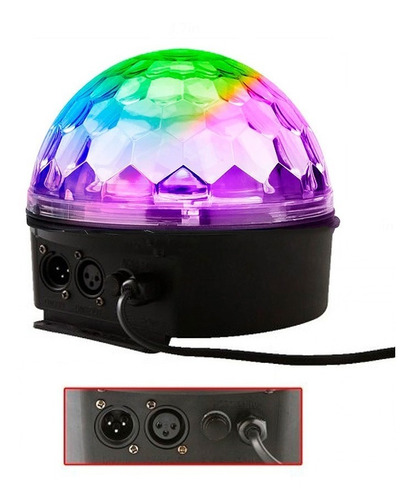 Bola Maluca Led Dmx Magic Ball 6 Cores Painel Digital 24w