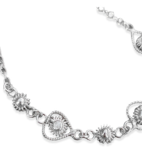 Imagen 2 de 2 de Pulsera Plata Italiana 925 Modelo Sol