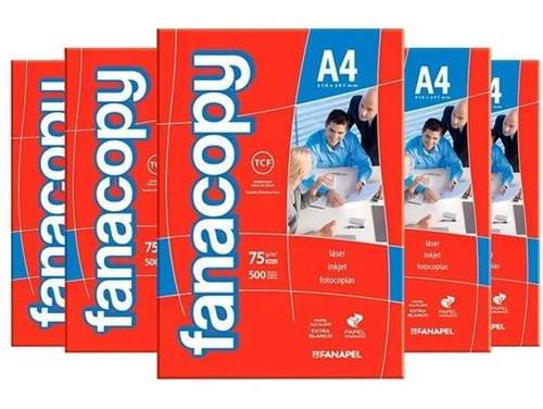 Papel Fanacopy A4 75grs. Pack X 10 Resmas. Super Oferta!!!!