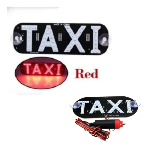 Letrero Taxi Rojo Led