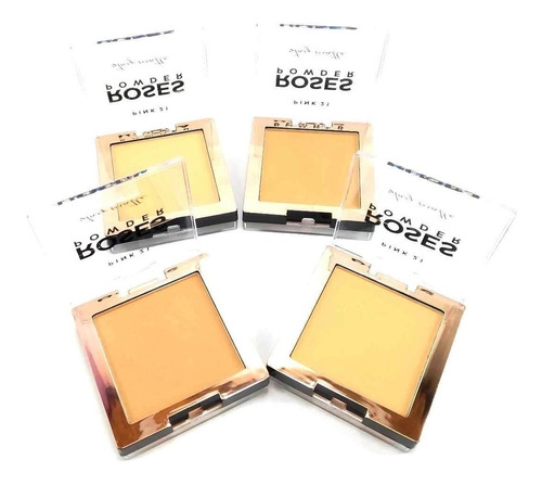 Set 4 Unidades Polvo Compacto Powder Matte Pink 21 Espejo