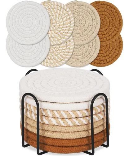 comprar 8 Posavasos Para Bebidas Con Soporte, Posavasos Bohemios De