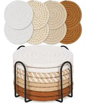 Comprar 8 Posavasos Para Bebidas Con Soporte, Posavasos Bohemios De