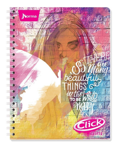 Cuaderno Profesional 100h Raya Norma Click Girls Happy