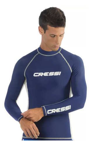 Rashguard Natación Cressi Classic Azul Hombre Ulw4823