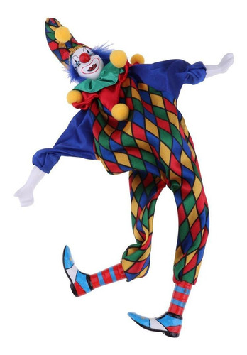 41cm Funny Clown Man Doll Multicolor Puppet Ropa