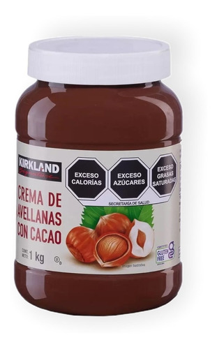 Bote De Crema De Avellanas Con Cacao Kirkland 1kg