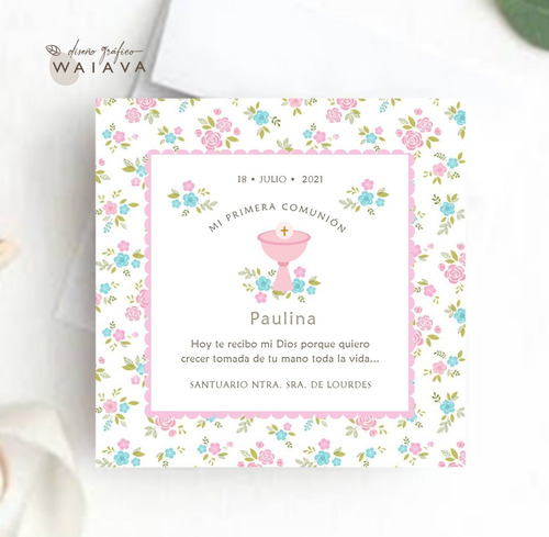 Imagen 10 de 10 de Estampas Tarjetas Primera Comunión De Nenas X 2u