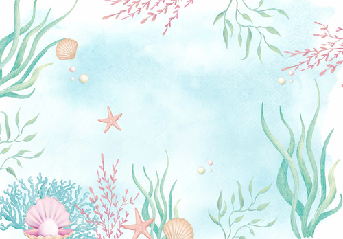 Cenario Fundo Fotografico Nerbow Fundo Do Mar Aquarela Md2