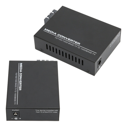 - Convertidor De Medios De Fibra Dual Sc Gigabit Fast