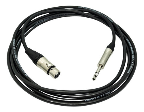 Cable Xlr Hembra A Plug 6.3 Balanceado 25 Mts