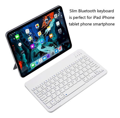 Teclado Inalambrico Español,recargable Bluetooth Wireless