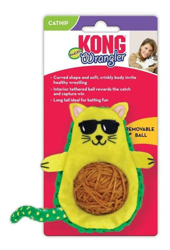 Imagem 1 de 3 de Pelúcia Interativa P/ Gatos Kong Wrangler Avocato C/ Catnip