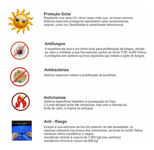 Kit Toldo Cortina Tela Solar 2,50m Largura X 2,80m Altura