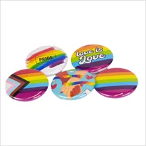 Comprar 10 Botons Botton Buttons Broche Lgbt+ Orgulho Gay Amor 3,5cm
