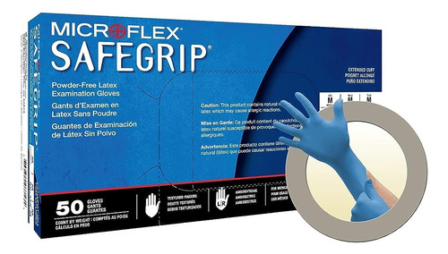 Microflex Sg-375-xl Guantes De Examen Safegrip, Látex Pf, Te