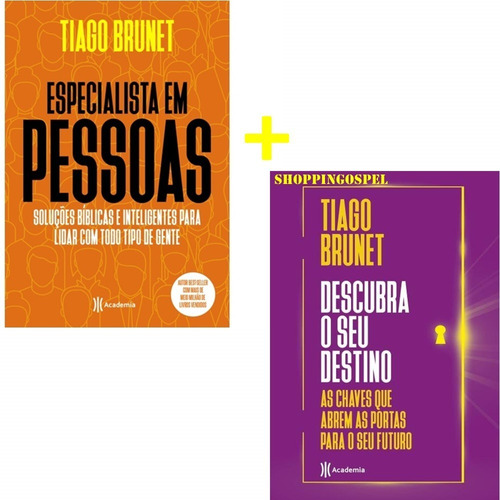 Kit 2 Livros Mais Vendidos Tiago Brunet - Especialista Mais
