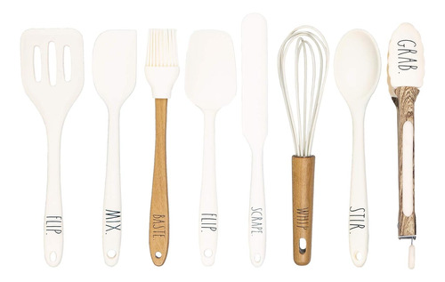 Cook - Juego De Utensilios De Cocina De Silicona, 8 Piezas,