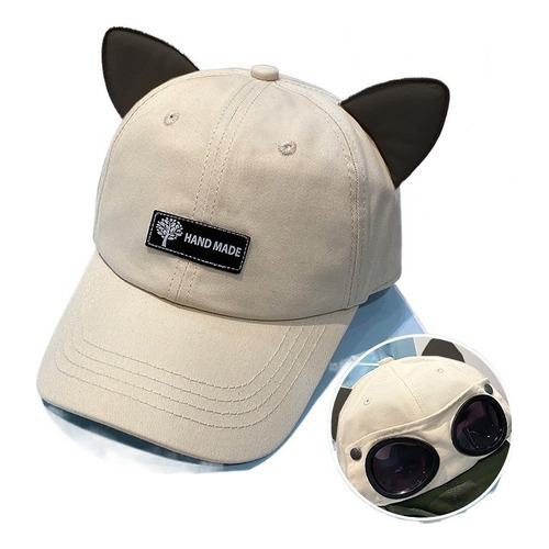 Orejas De Gato Gafas De Aviador Gorra De Beisbol