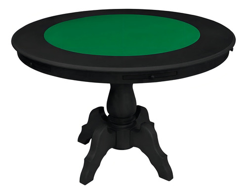 Mesa Jogos Montreal Com Gavetas Preto Fosco - Gran Belo