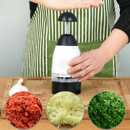 Triturador De Alimentos Manual Com Lâmina Rotativa