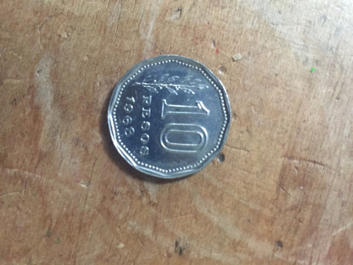 Moneda Argentina 10 Pesos 1968