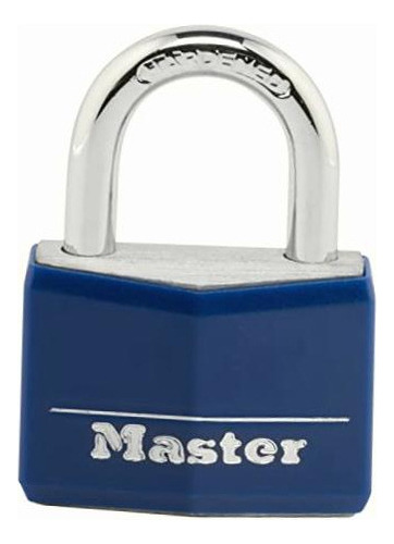 Master Lock 142dcm Candado De Cuerpo Sólido De 40mm Con Color Azul