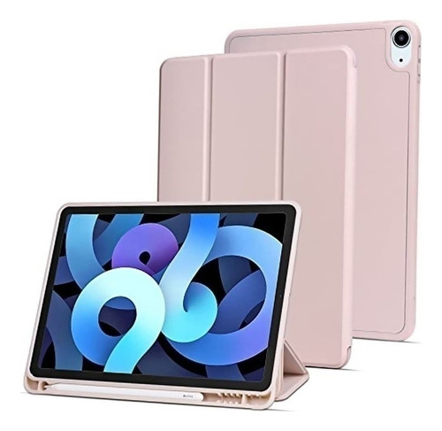 Funda Tablet Smart Cover Tpu Pu Para iPad Air 4 10.9'' 2020 Color Rosa