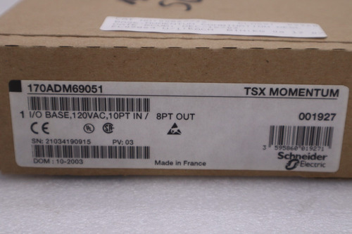 Schneider Electric 170adm69051 Tsx Momentum I/o Base Ccw