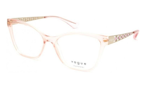 Óculos Vogue Coral Translúcido 54mm - Luxottica